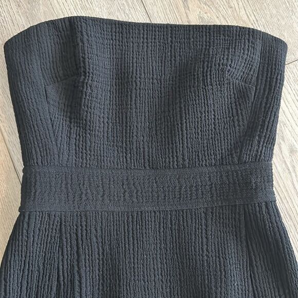 LIKE NEW J. CREW 100% WOOL STRAPLESS LITTLE BLACK DRESS COCKTAIL WEDDING SIZE 0 - Picture 3 of 7